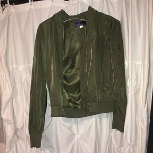 green bomber jacket